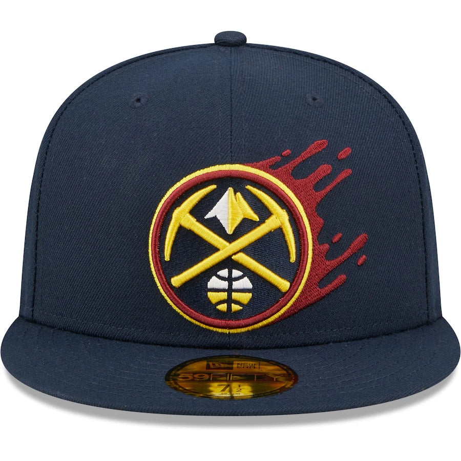 New Era Denver Nuggets Navy Splatter 59FIFTY Fitted Hat