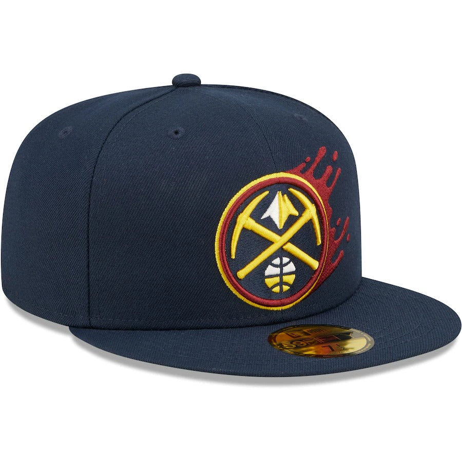 New Era Denver Nuggets Navy Splatter 59FIFTY Fitted Hat