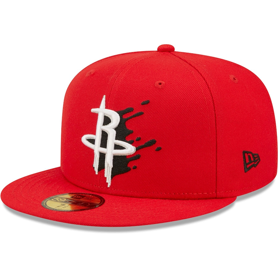 New Era Houston Rockets Red Splatter 59FIFTY Fitted Hat