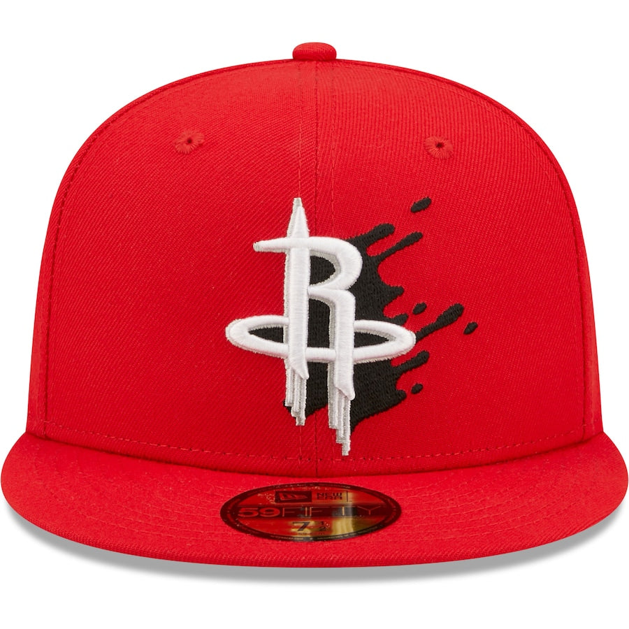 New Era Houston Rockets Red Splatter 59FIFTY Fitted Hat