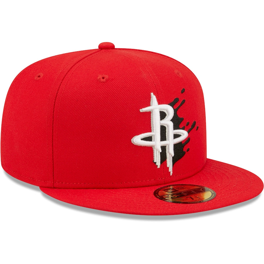 New Era Houston Rockets Red Splatter 59FIFTY Fitted Hat