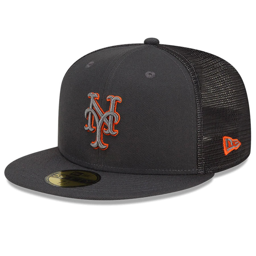 New Era New York Mets Graphite 2022 Batting Practice 59FIFTY Fitted Hat