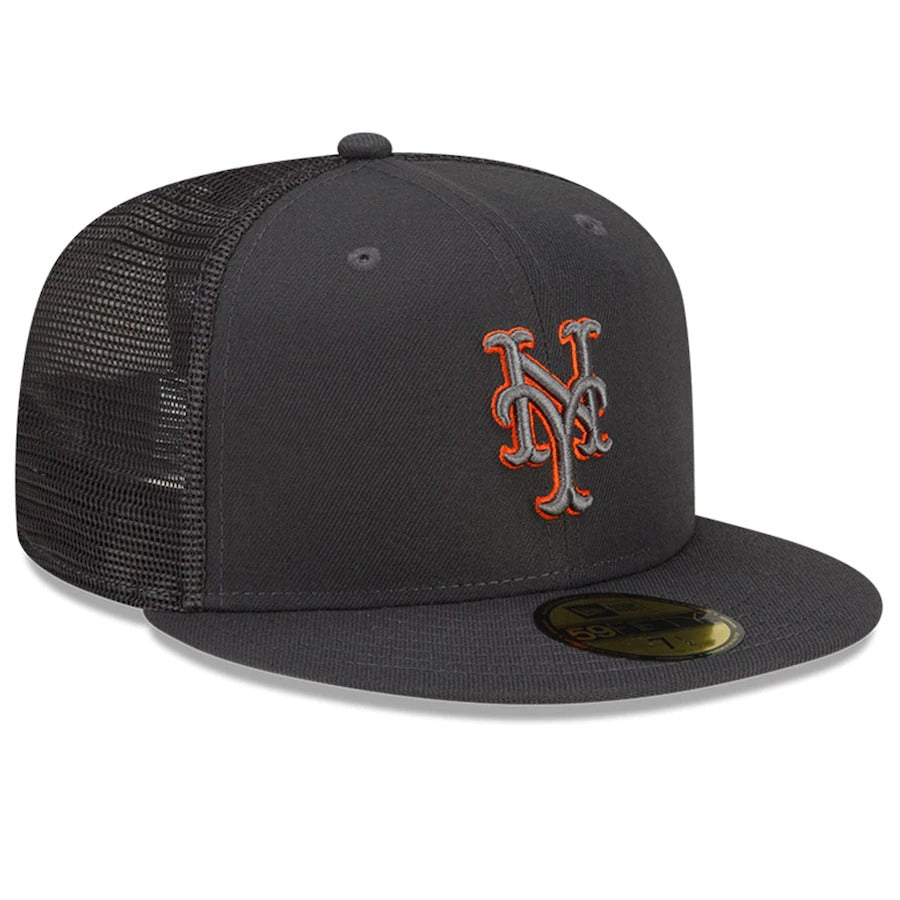 New Era New York Mets Graphite 2022 Batting Practice 59FIFTY Fitted Hat