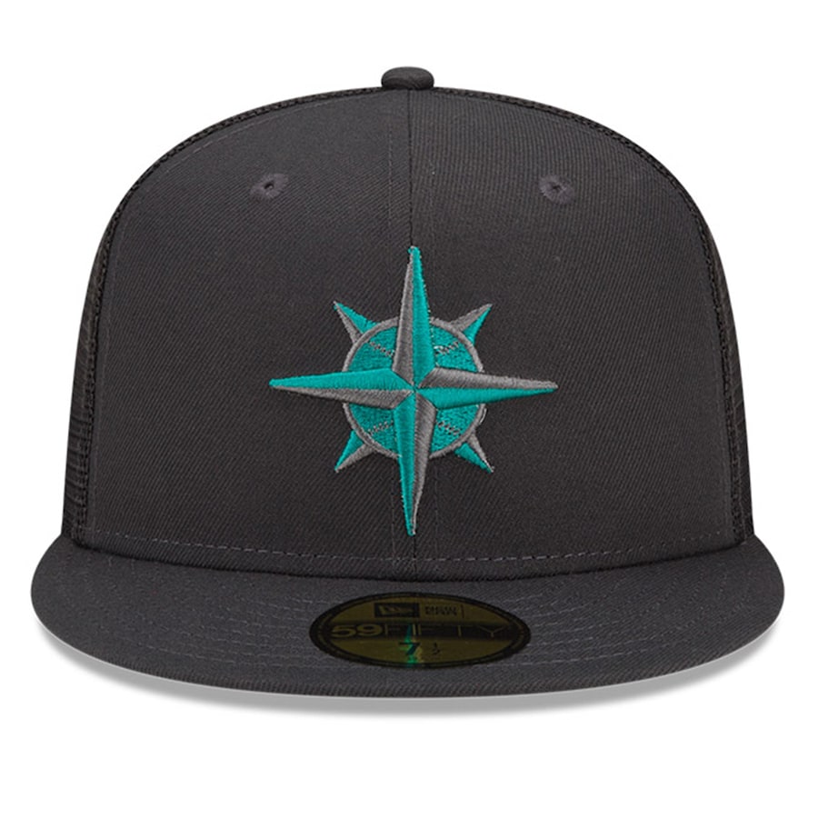 New Era Seattle Mariners Graphite 2022 Batting Practice 59FIFTY Fitted Hat