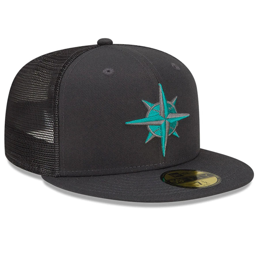 New Era Seattle Mariners Graphite 2022 Batting Practice 59FIFTY Fitted Hat