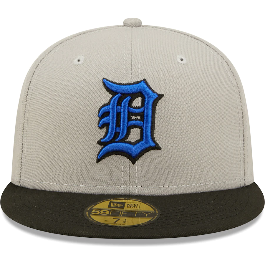 New Era Detroit Tigers Tiger Stadium 1912-99 Gray/Black Blue Undervisor 2022 59FIFTY Fitted Hat