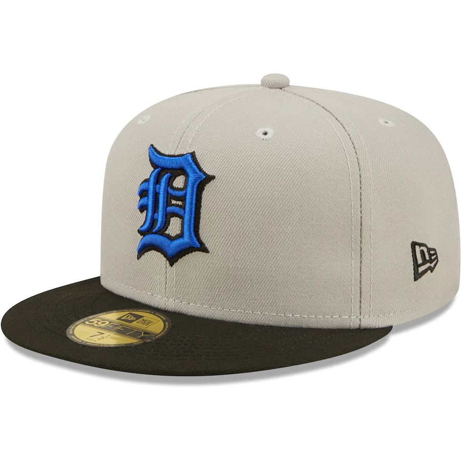 New Era Detroit Tigers Tiger Stadium 1912-99 Gray/Black Blue Undervisor 2022 59FIFTY Fitted Hat