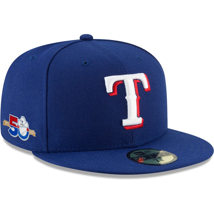 New Era Texas Rangers Royal 50th Anniversary Authentic Collection On-Field 59FIFTY Fitted Hat