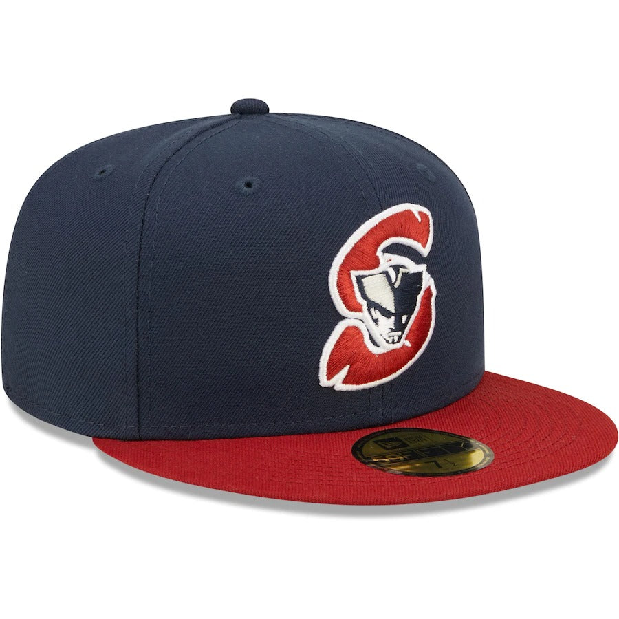 New Era Somerset Patriots Navy Road Authentic Collection 59FIFTY Fitted Hat