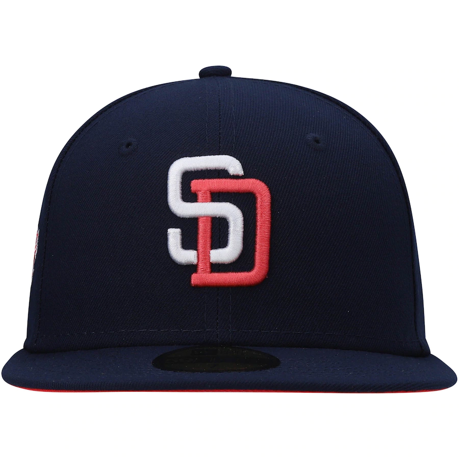 New Era San Diego Padres Navy 1998 World Series Lava Undervisor 59FIFTY Fitted Hat