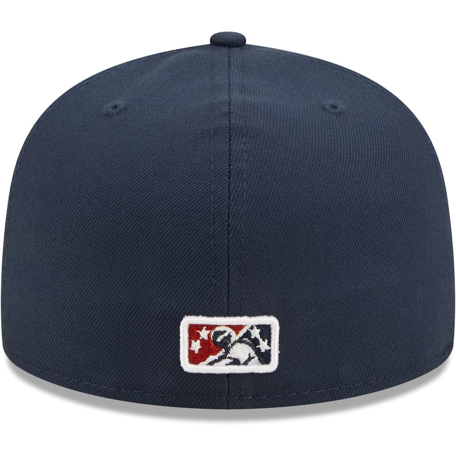 New Era Somerset Patriots Navy Road Authentic Collection 59FIFTY Fitted Hat