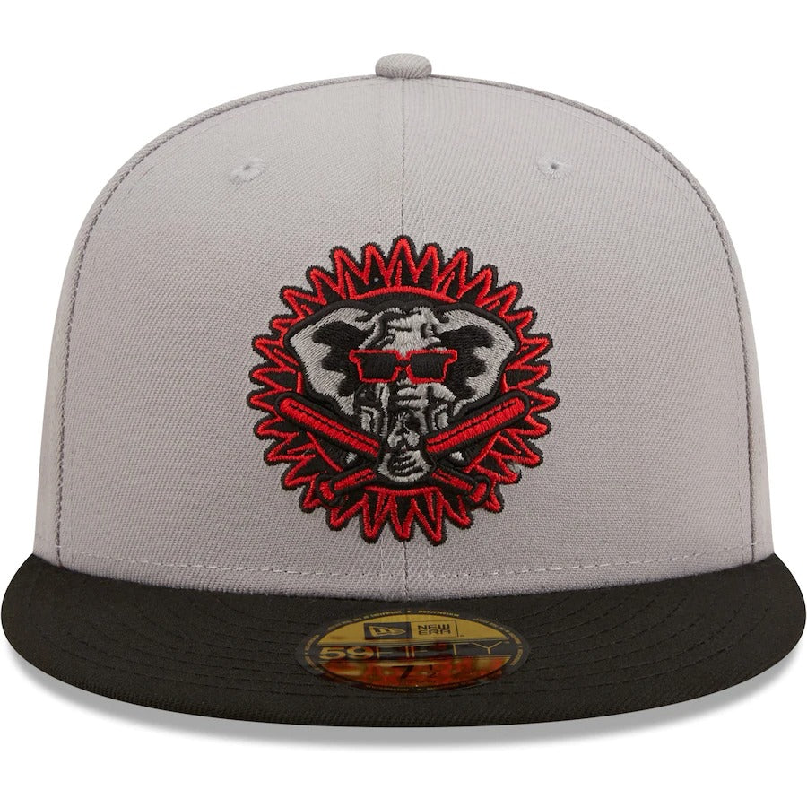 New Era Oakland Athletics Gray/Black 50th Anniversary Red Undervisor 59FIFTY Fitted Hat