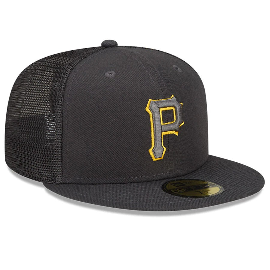 New Era Pittsburgh Pirates Graphite 2022 Batting Practice 59FIFTY Fitted Hat