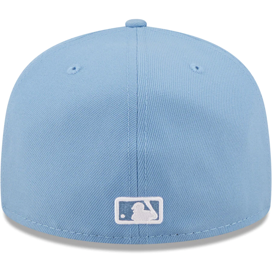 New Era Miami Marlins Sky Blue Logo White 59FIFTY Fitted Hat