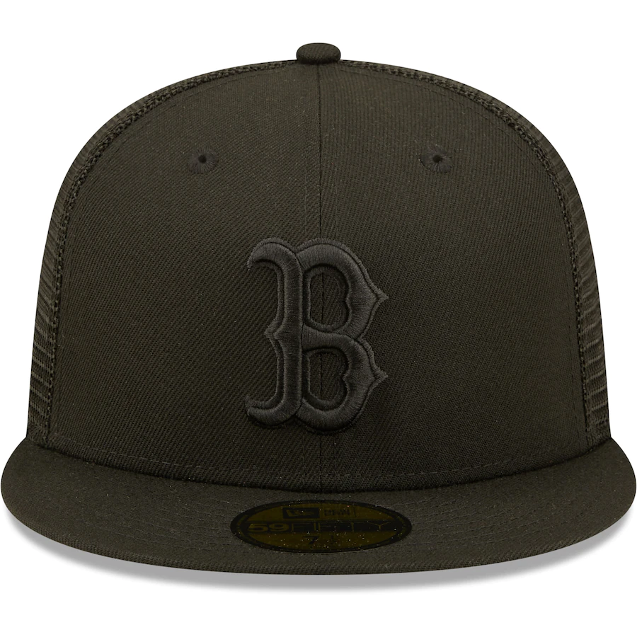 New Era Boston Red Sox Blackout Trucker 59FIFTY Fitted Hat