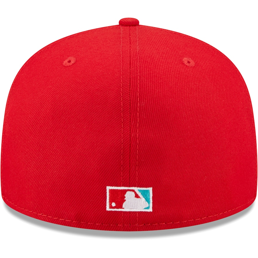 New Era San Diego Padres 25th Anniversary Scarlet/Teal Undervisor 2022 59FIFTY Fitted Hat