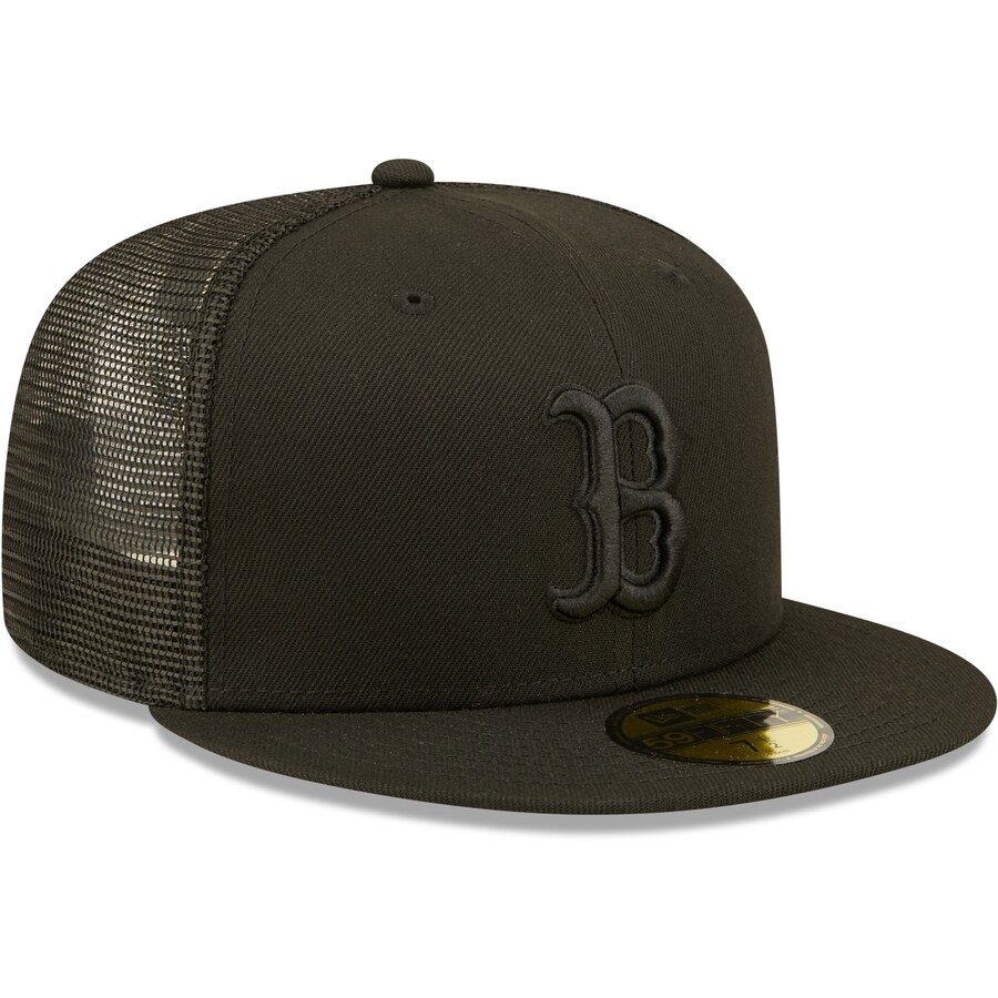 New Era Boston Red Sox Blackout Trucker 59FIFTY Fitted Hat