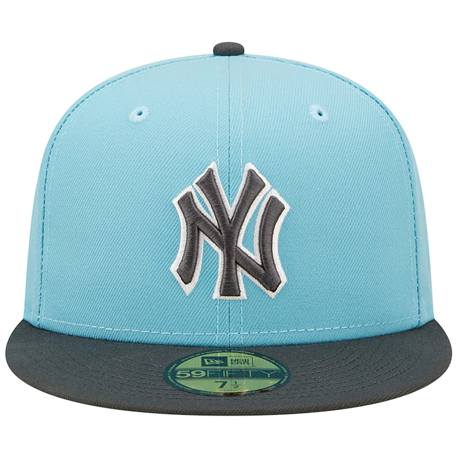 New Era Light Blue/Charcoal New York Yankees Two-Tone Color Pack 59FIFTY Fitted Hat