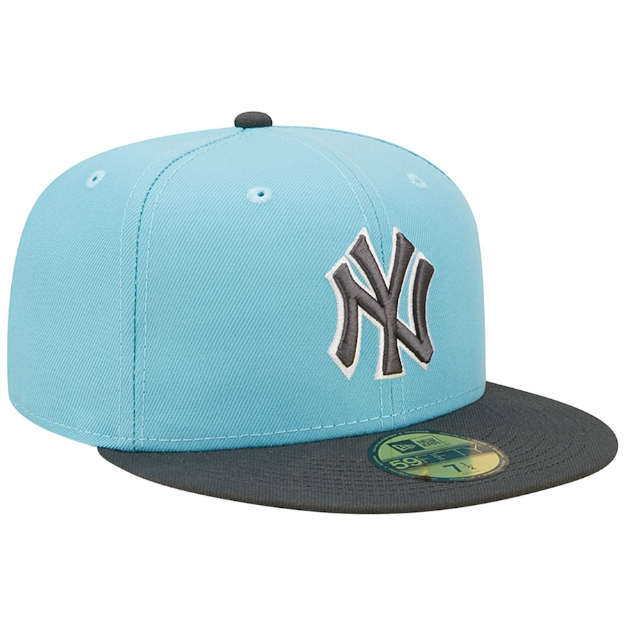 New Era Light Blue/Charcoal New York Yankees Two-Tone Color Pack 59FIFTY Fitted Hat