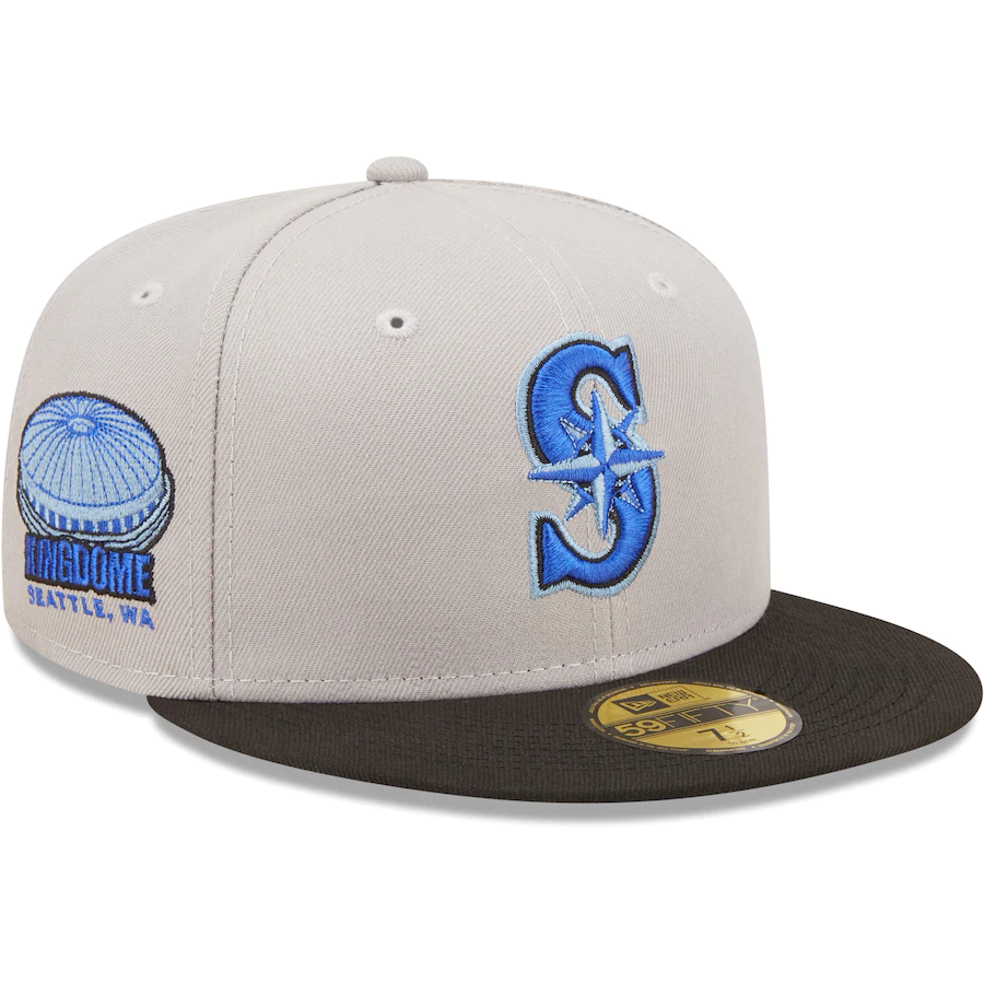 New Era Seattle Mariners Kingdome Gray/Black Blue Undervisor 2022 59FIFTY Fitted Hat