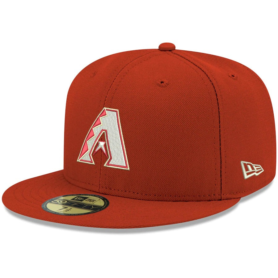 New Era Red Arizona Diamondbacks Logo White 59FIFTY Fitted Hat