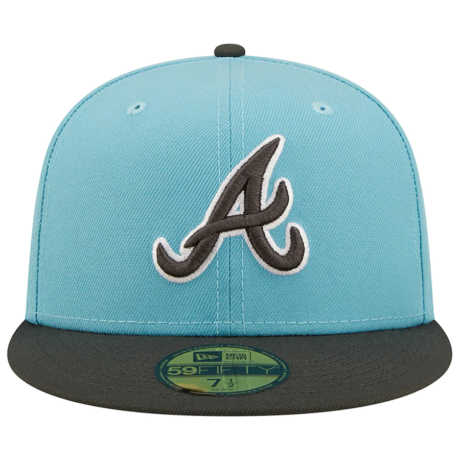 New Era Light Blue/Charcoal Atlanta Braves Two-Tone Color Pack 59FIFTY Fitted Hat