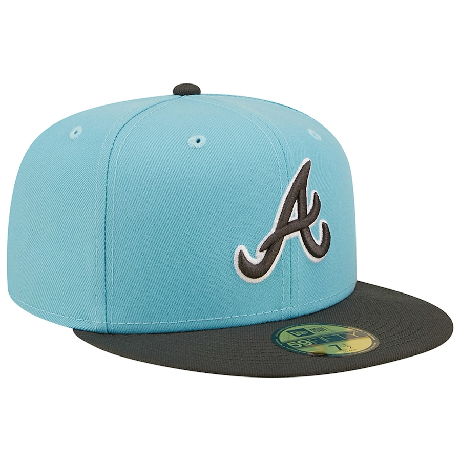 New Era Light Blue/Charcoal Atlanta Braves Two-Tone Color Pack 59FIFTY Fitted Hat