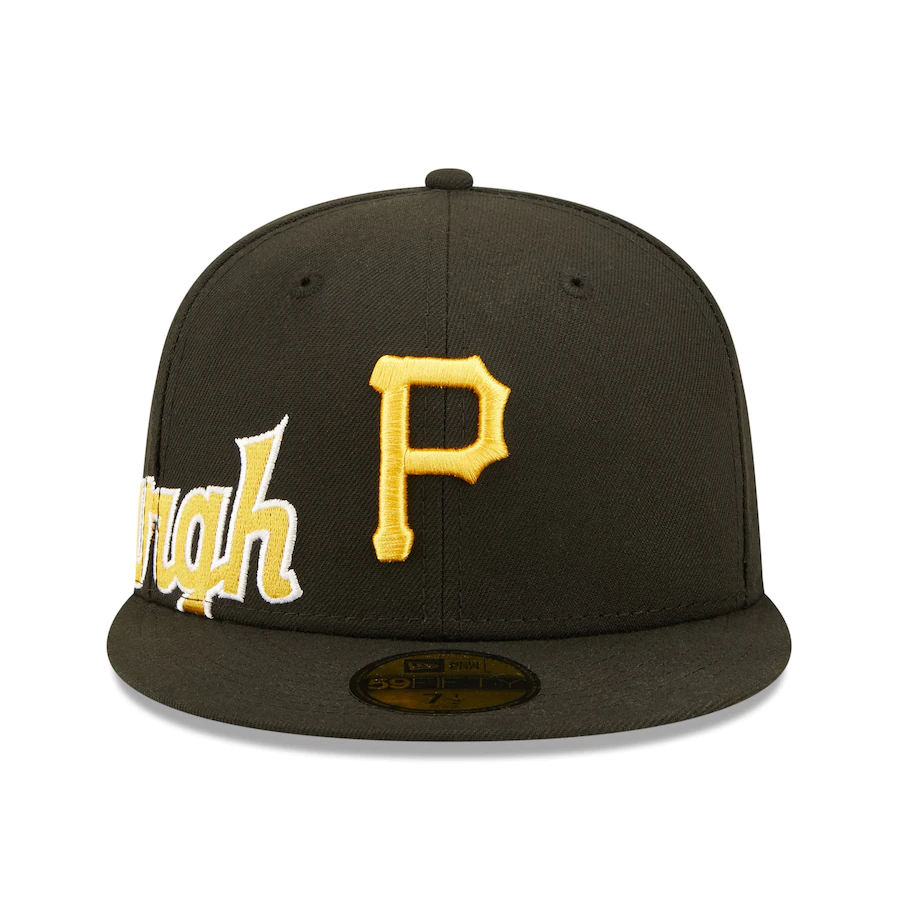 New Era Pittsburgh Pirates Black Sidesplit 59FIFTY Fitted Hat