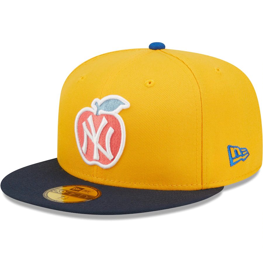 New Era New York Yankees Gold/Azure 100th Anniversary Undervisor 59FIFTY Fitted Hat