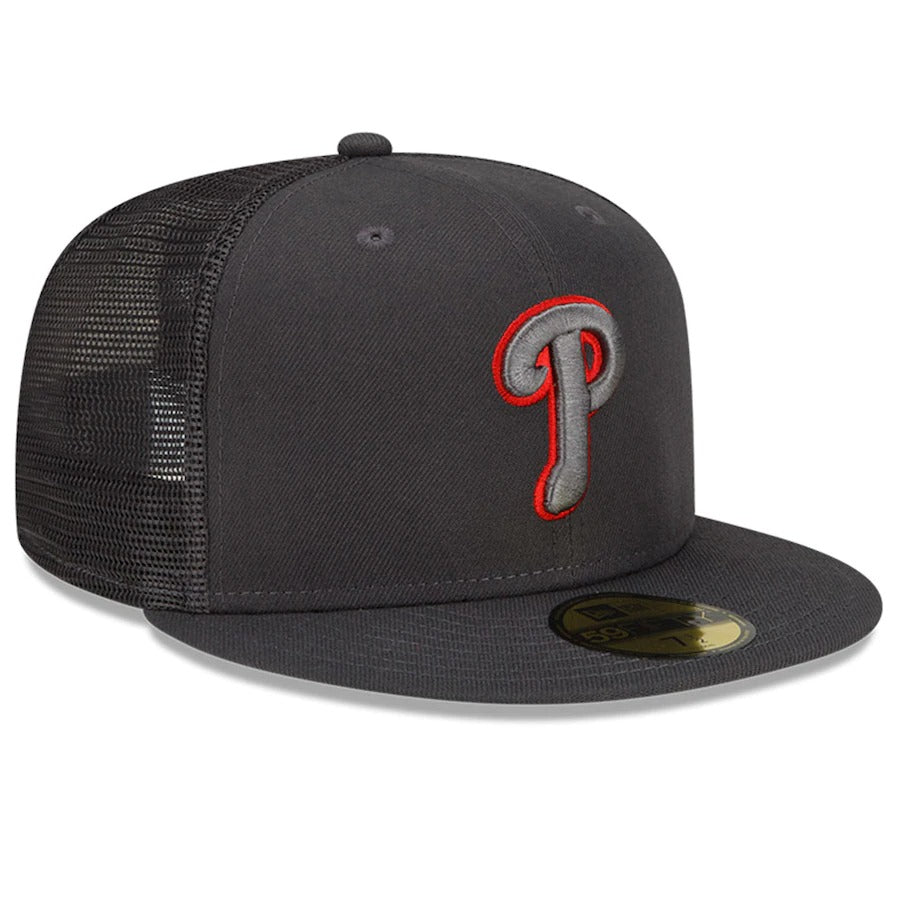 New Era Philadelphia Phillies Graphite 2022 Batting Practice 59FIFTY Fitted Hat