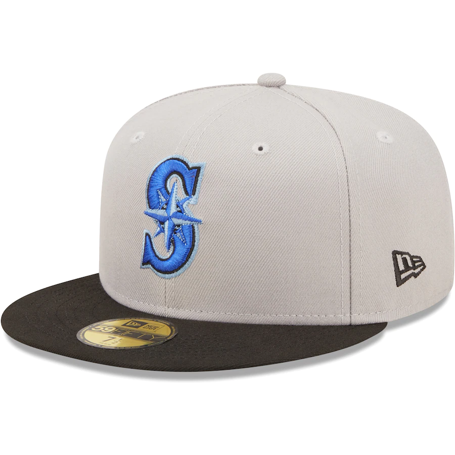 New Era Seattle Mariners Kingdome Gray/Black Blue Undervisor 2022 59FIFTY Fitted Hat