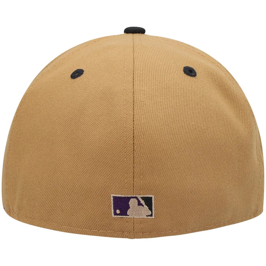 New Era San Francisco Giants Tan 60th Anniversary Purple Undervisor 59FIFTY Fitted Hat