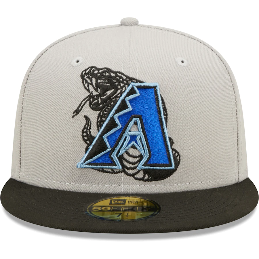 New Era Arizona Diamondbacks Chase Field Gray/Black Blue Undervisor 2022 59FIFTY Fitted Hat