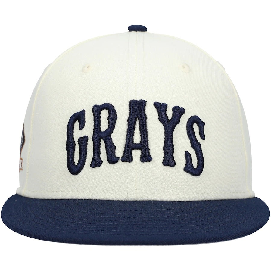 Rings & Crwns  Homestead Grays Team Fitted Hat - Cream/Navy