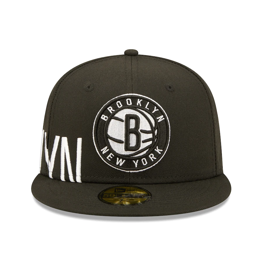 New Era Brooklyn Nets Black Side Split 59FIFTY Fitted Hat