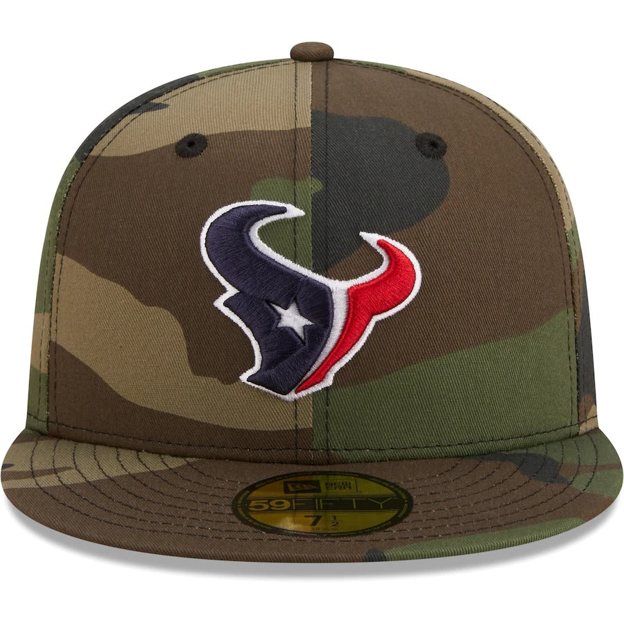 New Era Houston Texans Camo Woodland 2021 59FIFTY Fitted Hat