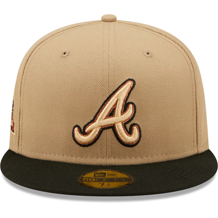 New Era Atlanta Braves Brown Turner Field Final Season Camel 59FIFTY Fitted Hat