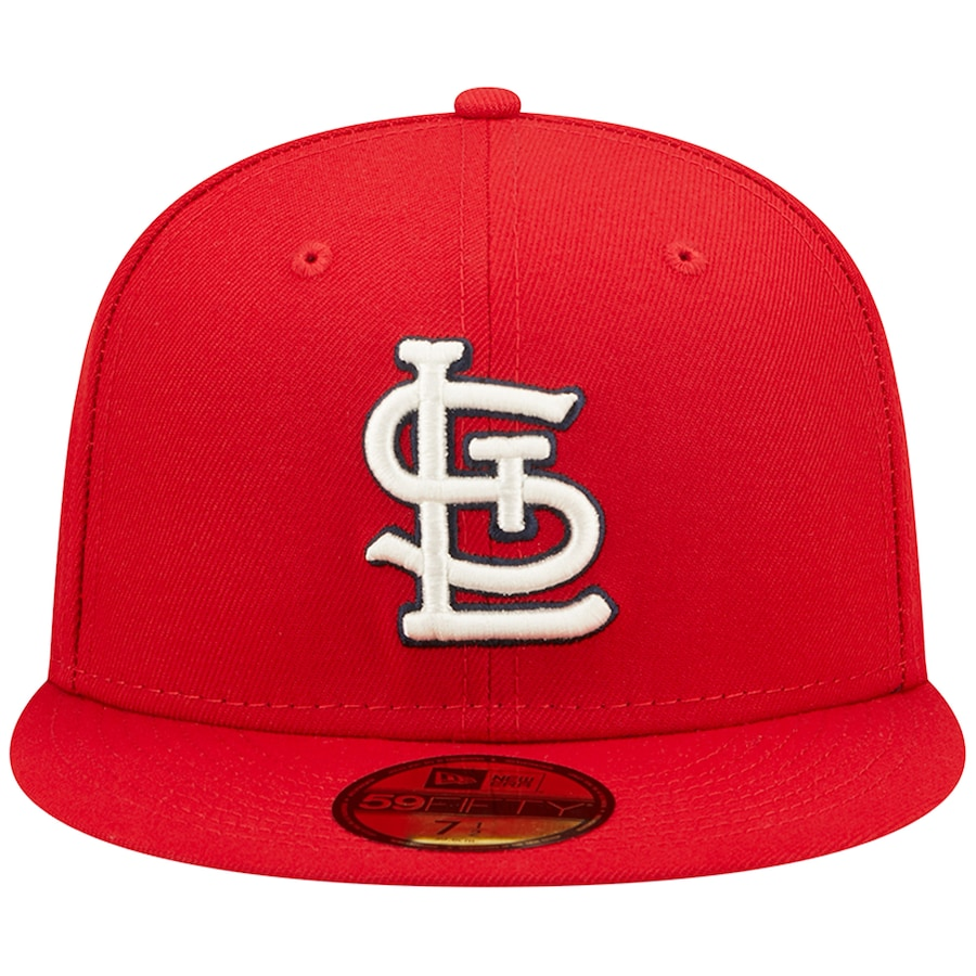 New Era St. Louis Cardinals Red Pop Sweatband Undervisor 2006 MLB World Series Cooperstown Collection 59FIFTY Fitted Hat