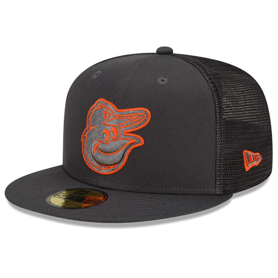 New Era Baltimore Orioles Graphite 2022 Batting Practice 59FIFTY Fitted Hat