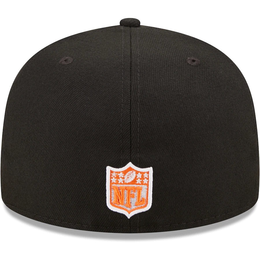 New Era Black Cincinnati Bengals 50th Anniversary Patch 59FIFTY Fitted Hat