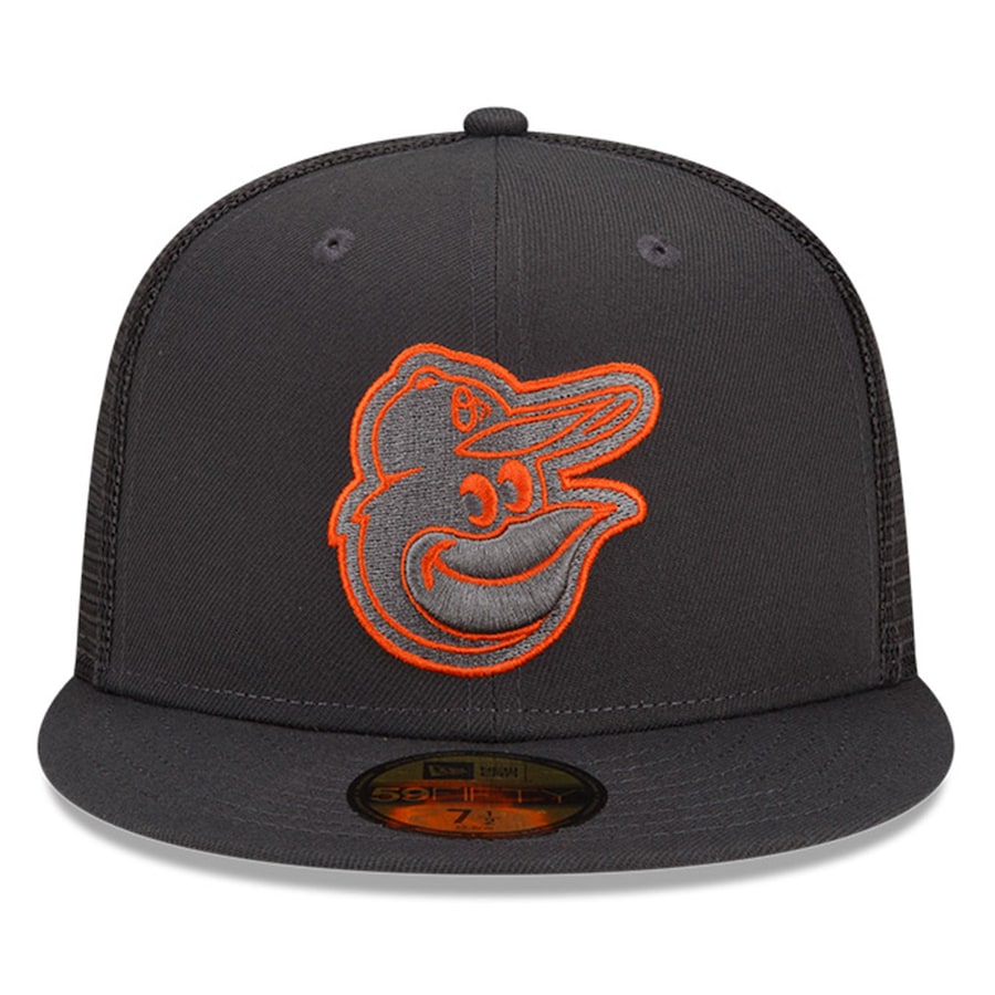 New Era Baltimore Orioles Graphite 2022 Batting Practice 59FIFTY Fitted Hat