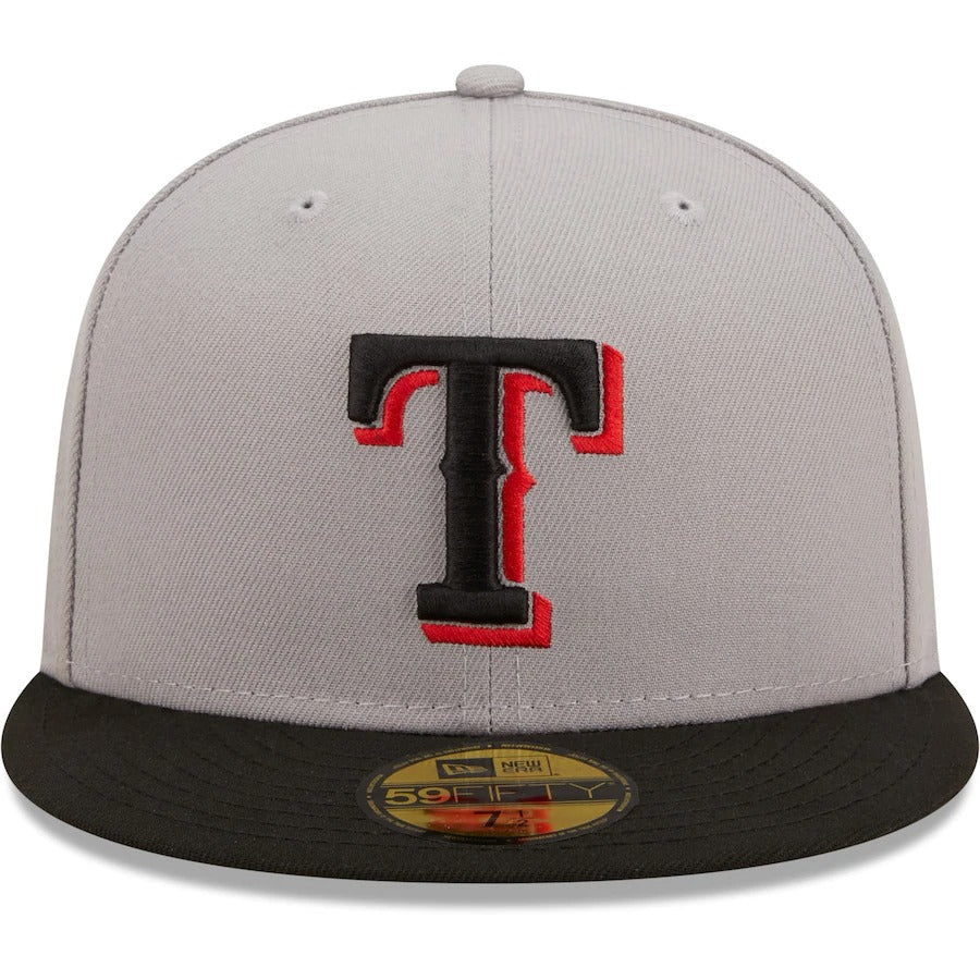 New Era Texas Rangers Gray/Black Final Season at Globe Life Park Red Undervisor 59FIFTY Fitted Hat