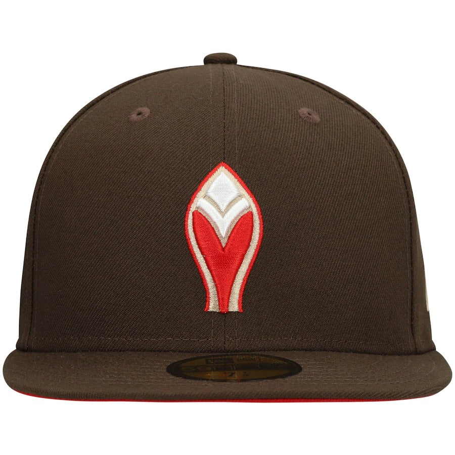 New Era Atlanta Braves Brown 150th Anniversary Team Scarlet Undervisor 59FIFTY Fitted Hat