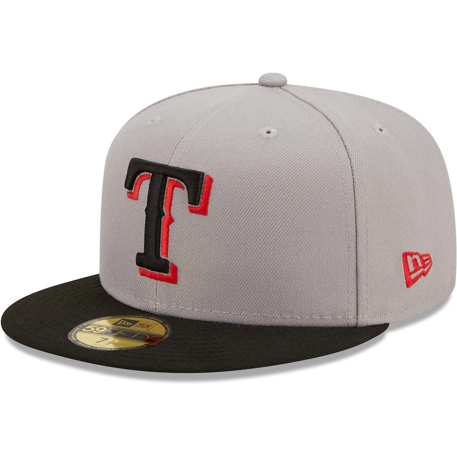 New Era Texas Rangers Gray/Black Final Season at Globe Life Park Red Undervisor 59FIFTY Fitted Hat