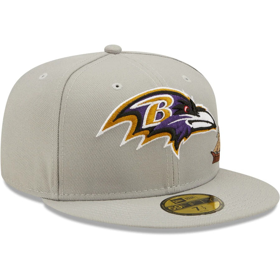 New Era Baltimore Ravens Gray City Describe 59FIFTY Fitted Hat