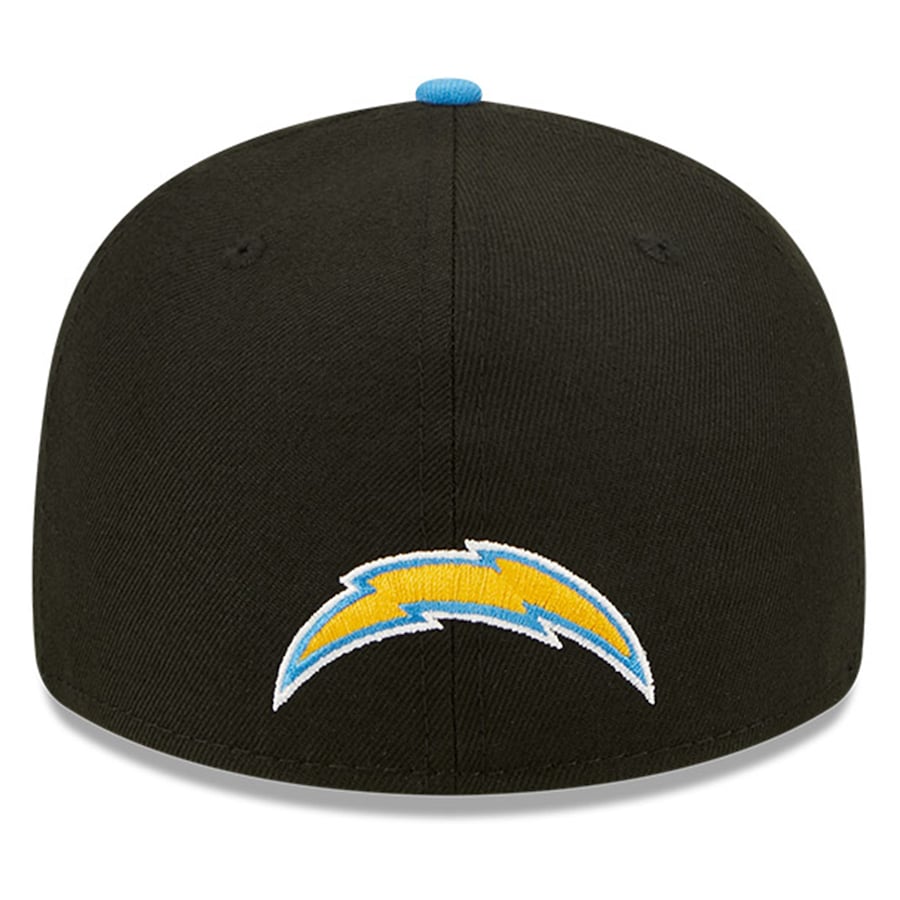 New Era Los Angeles Chargers  Black/Powder Blue 2022 NFL Draft Low Profile 59FIFTY Fitted Hat