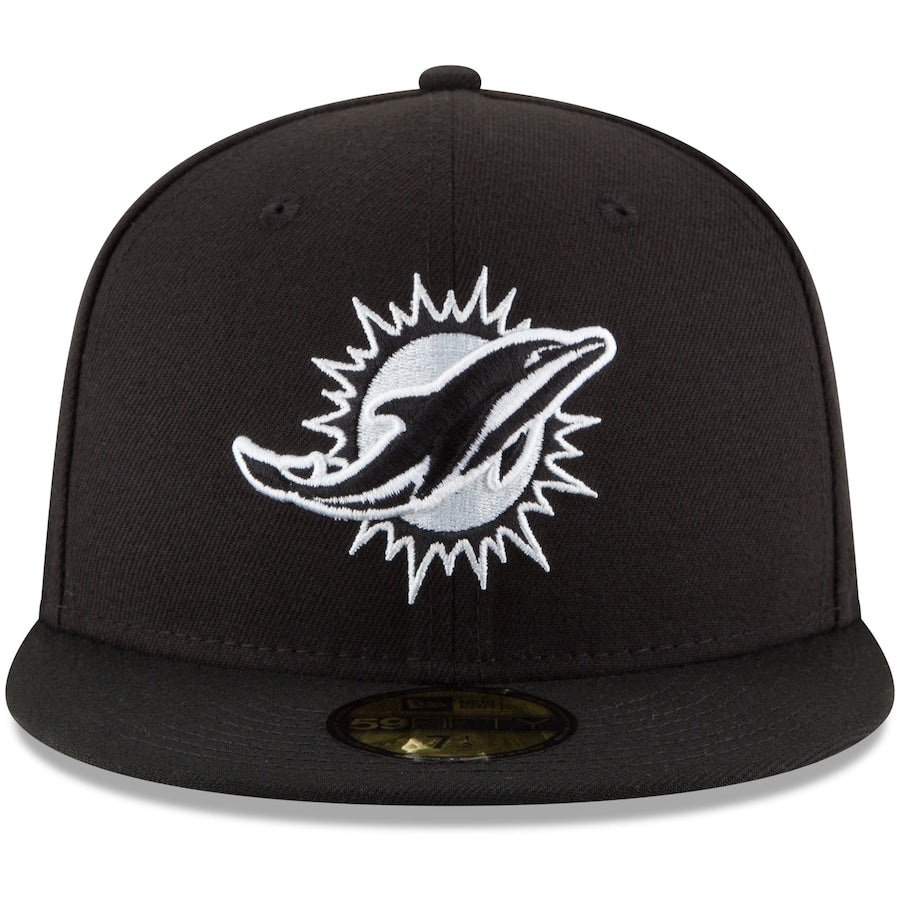 New Era Miami Dolphins Black B-Dub 59FIFTY Fitted Hat
