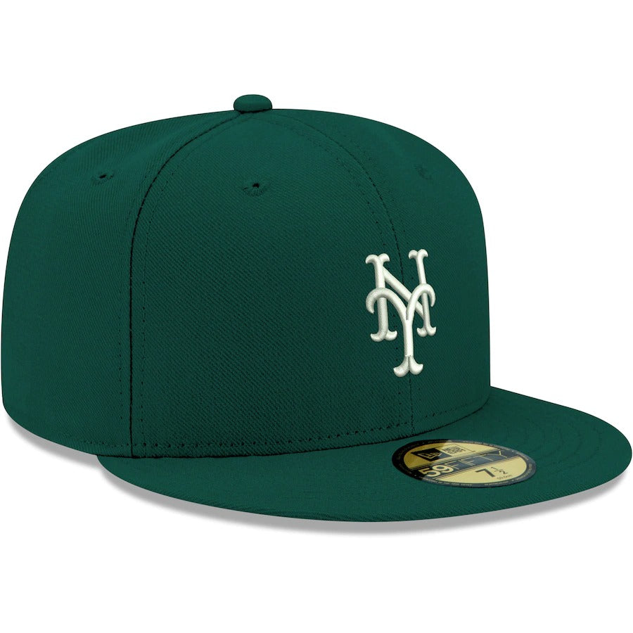 New Era New York Mets Dark Green Logo 59FIFTY Fitted Hat