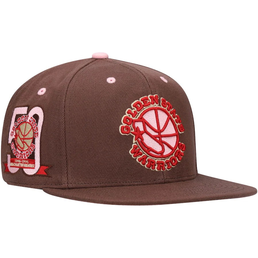 GOLDEN STATE WARRIORS SAND & SKY FITTED HAT MITCHNELL & NESS
