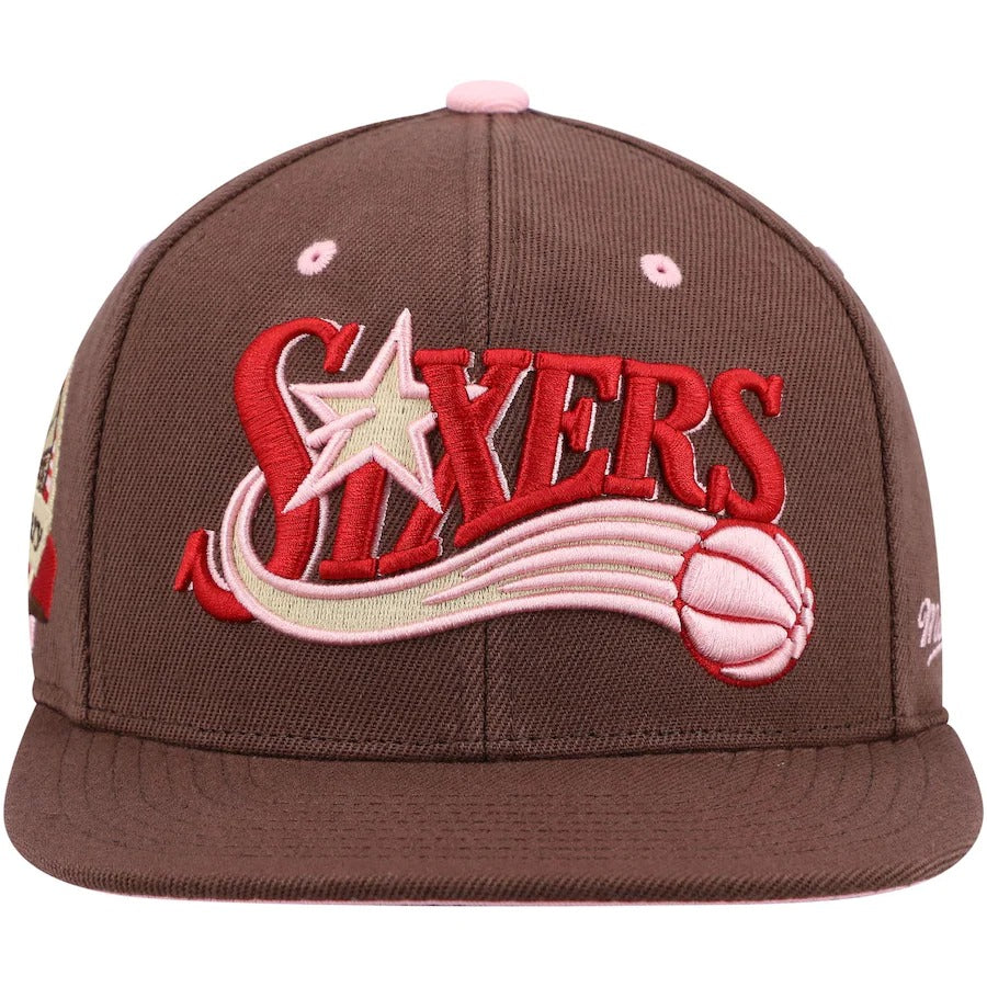 Mitchell and Ness Chicago Bulls NBA Brown Sugar Bacon Fitted Hat Brown